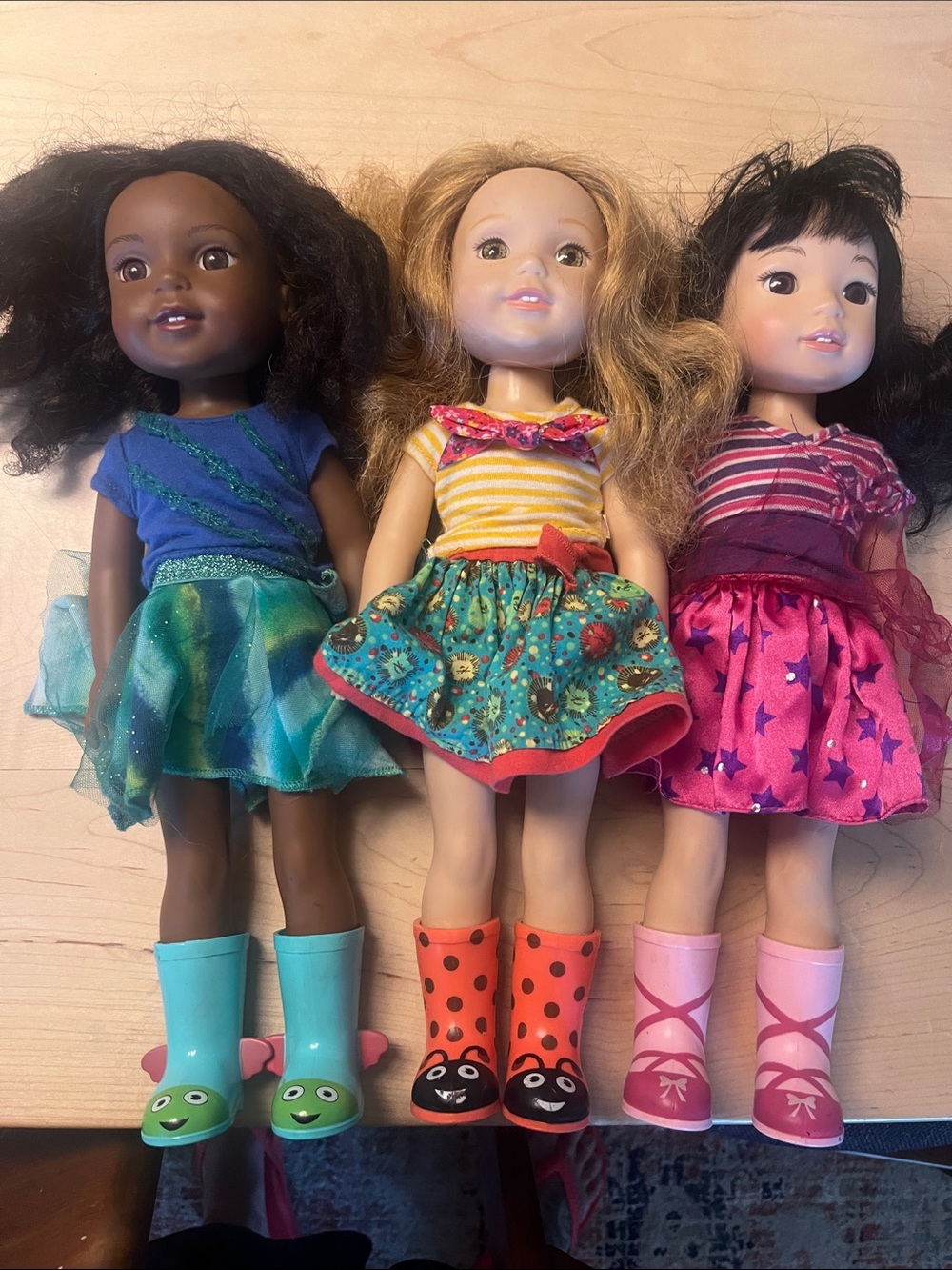 Set of 3 Wellie Wisher Dolls